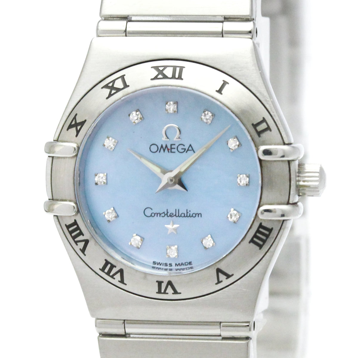 Pre-Owned OMEGA Constellation Diamond MOP Quartz Ladies Watch 1562.85 Polished