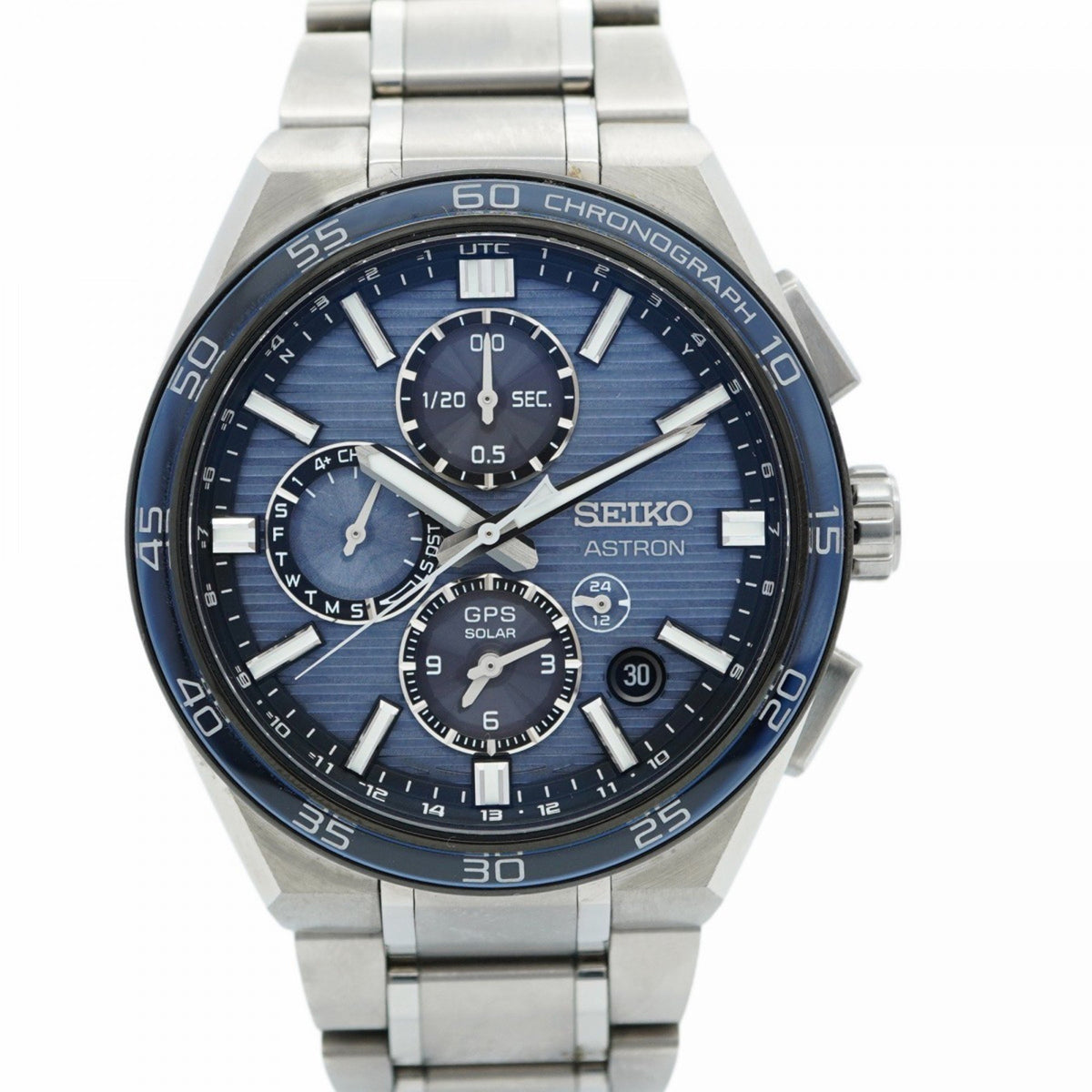 Pre-Owned Seiko Astron 5X83-0AP0 Blue Dial Men's Watch