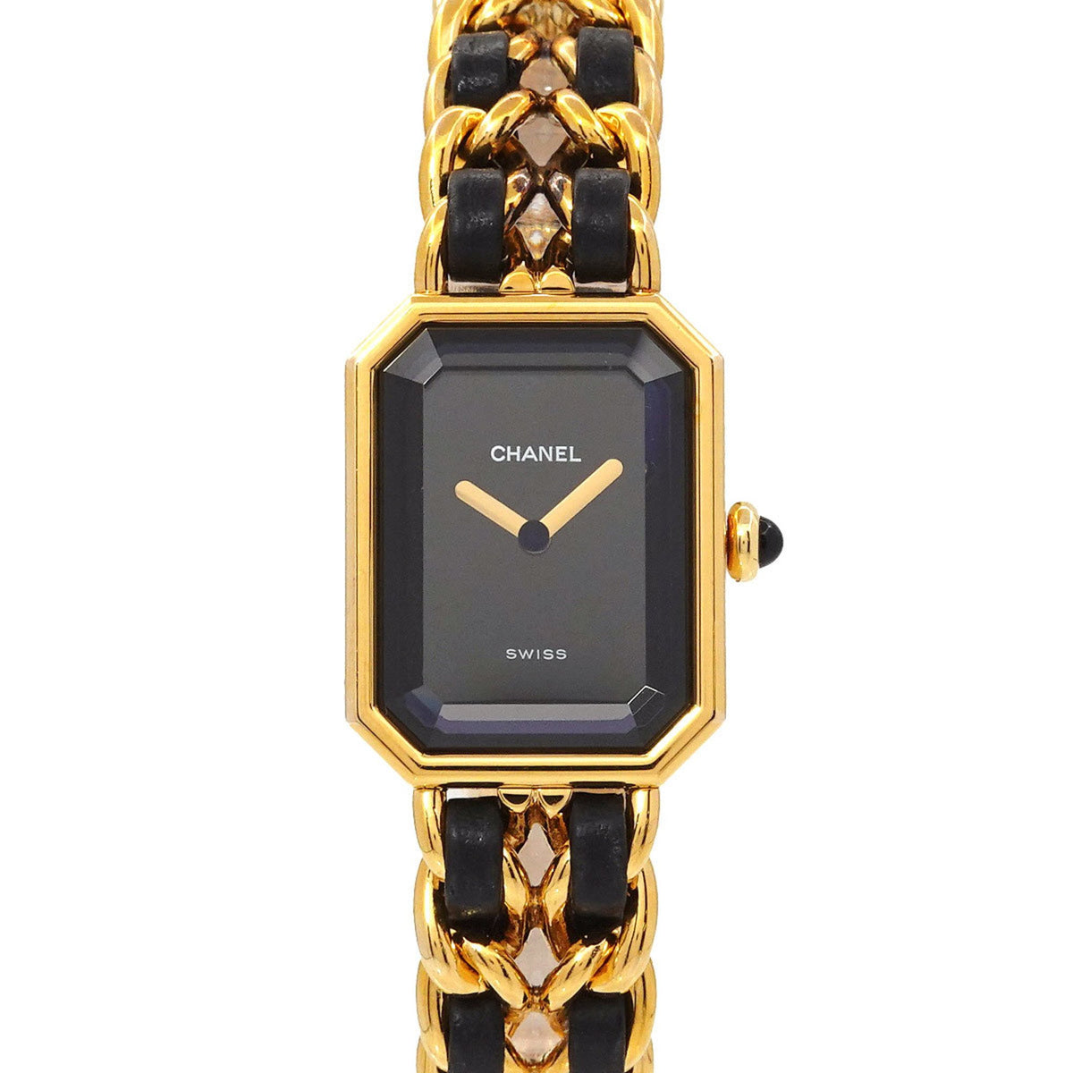 Pre-Owned CHANEL Premiere L size H0001 Ladies watch Black Gold Quartz