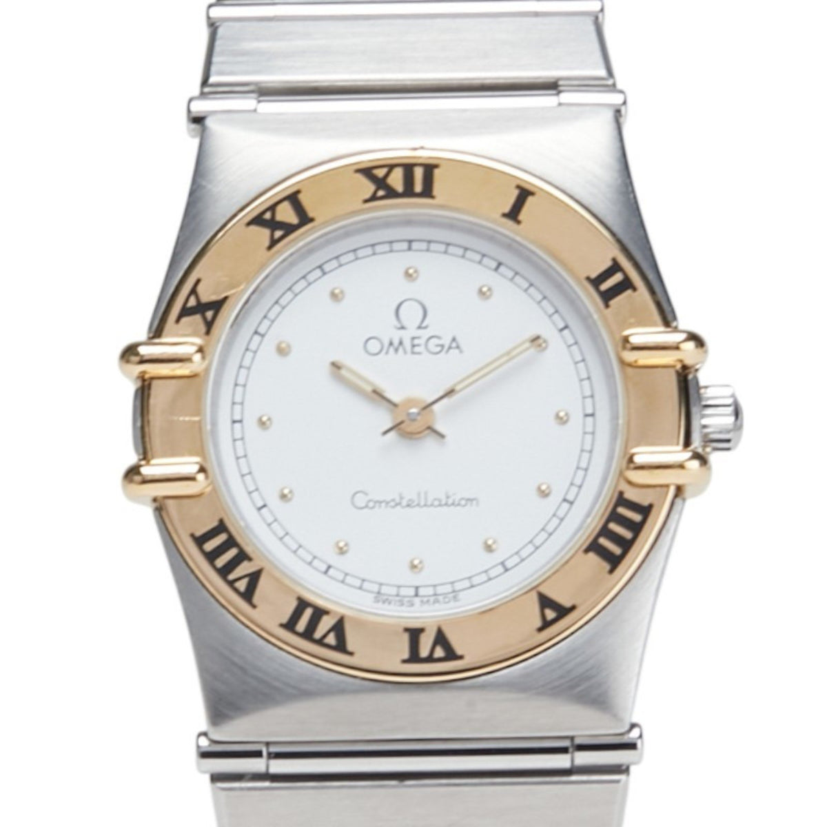 Pre-Owned Omega Constellation Watch, Quartz, White Dial, Stainless Steel, Yellow Gold, Women's, OMEGA