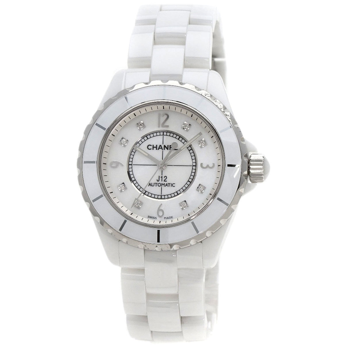 Montre Chanel H3214 J12 d'occasion 38 mm 8P diamants céramique pour homme CHANEL 