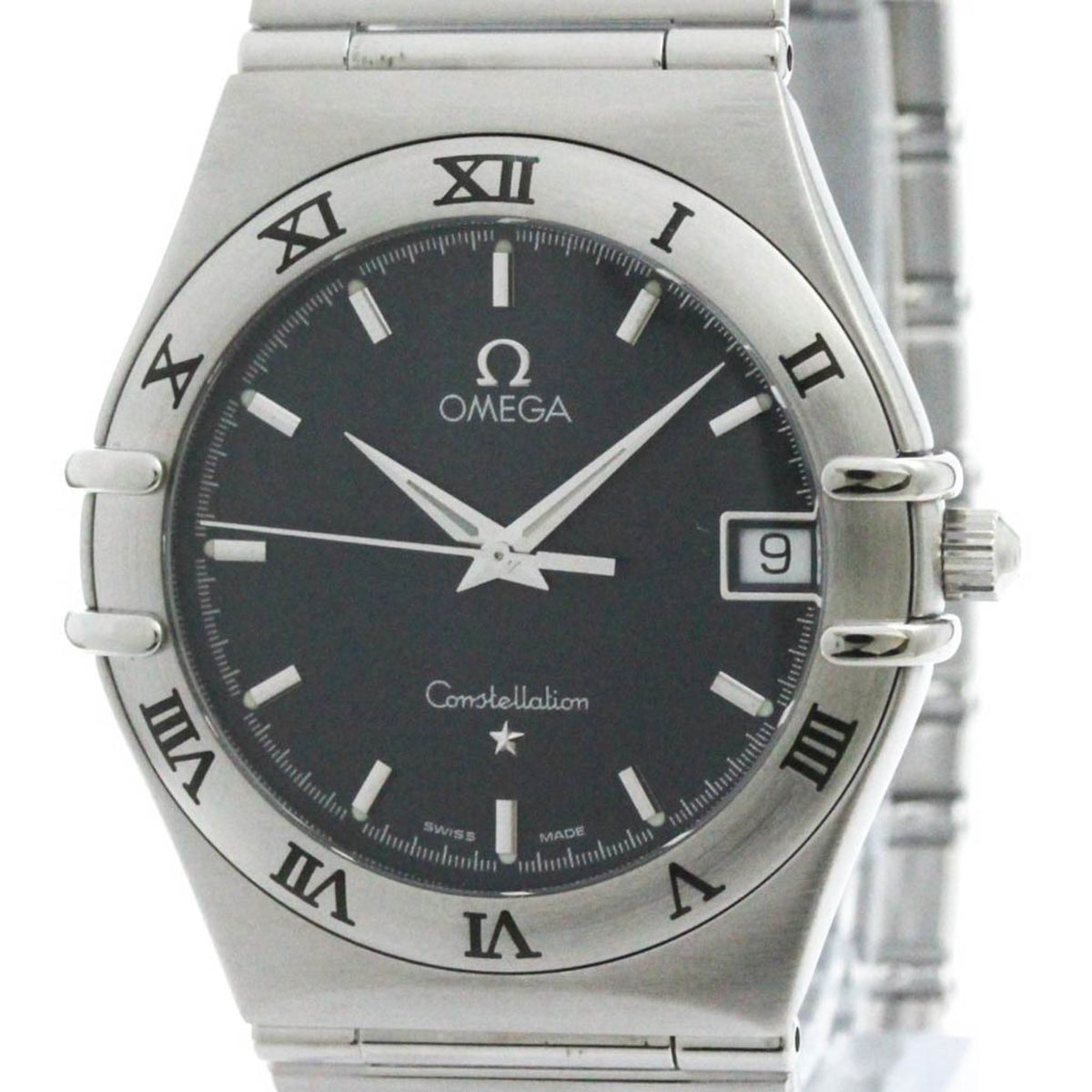 Pre-Owned Polished OMEGA Constellation Stainless Steel Quartz Mens Watch 1512.40