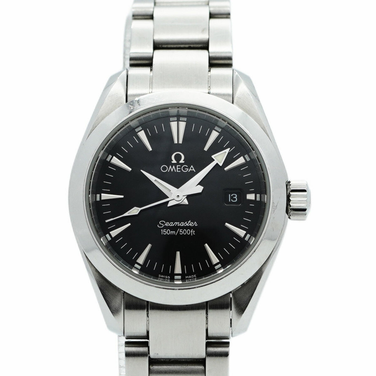 Pre-Owned Omega Seamaster 2577.50 Black Dial Women's Watch