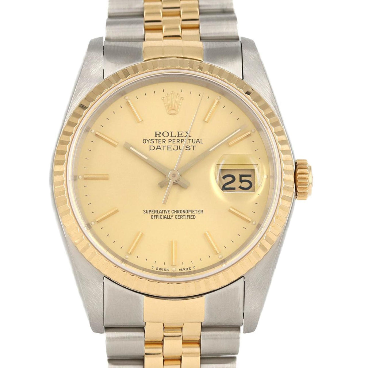 Pre-Owned Rolex Datejust 16233 SSxYG Automatic Watch, L Serial