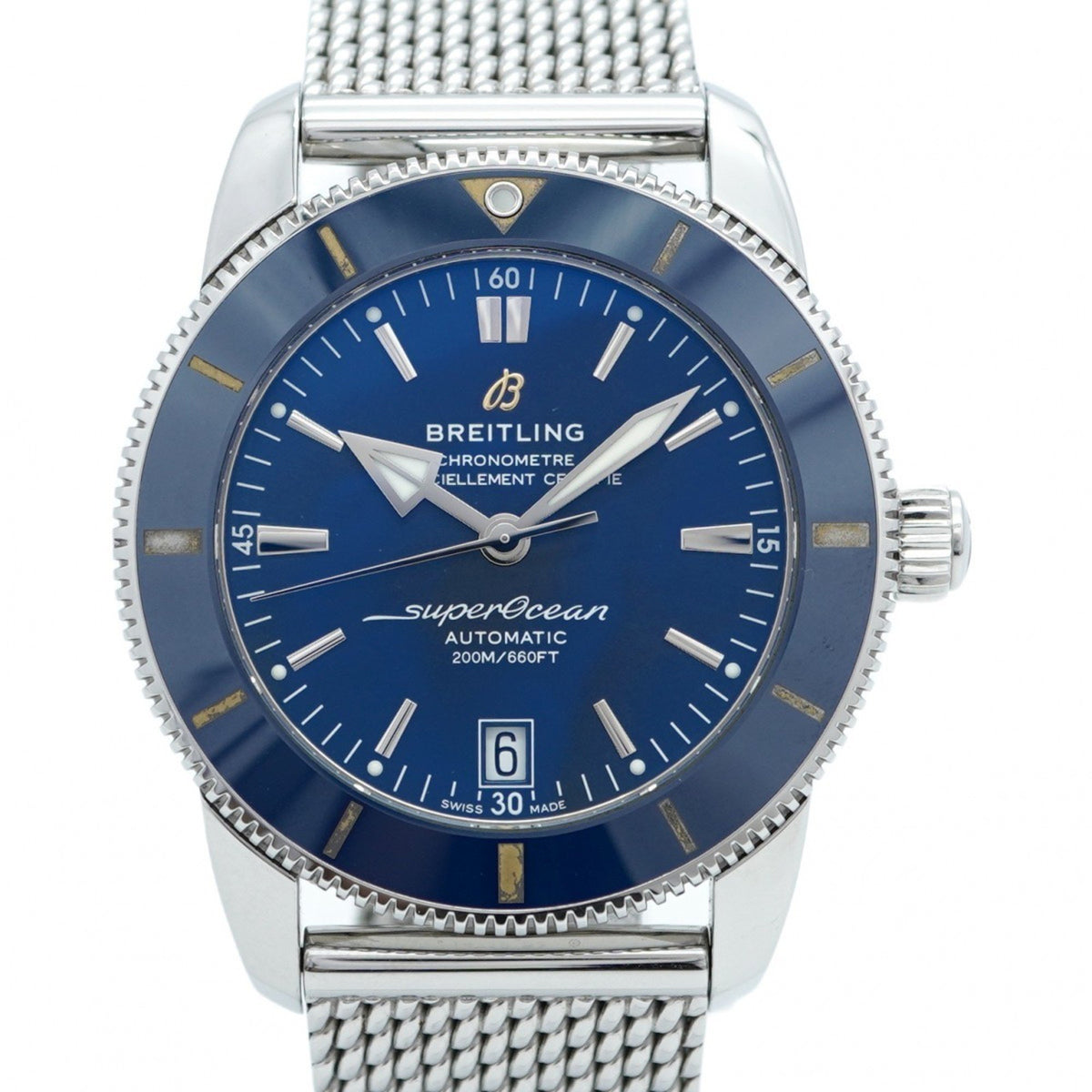 Pre-Owned Breitling Superocean Heritage II AB2010 Blue Dial Men's Watch
