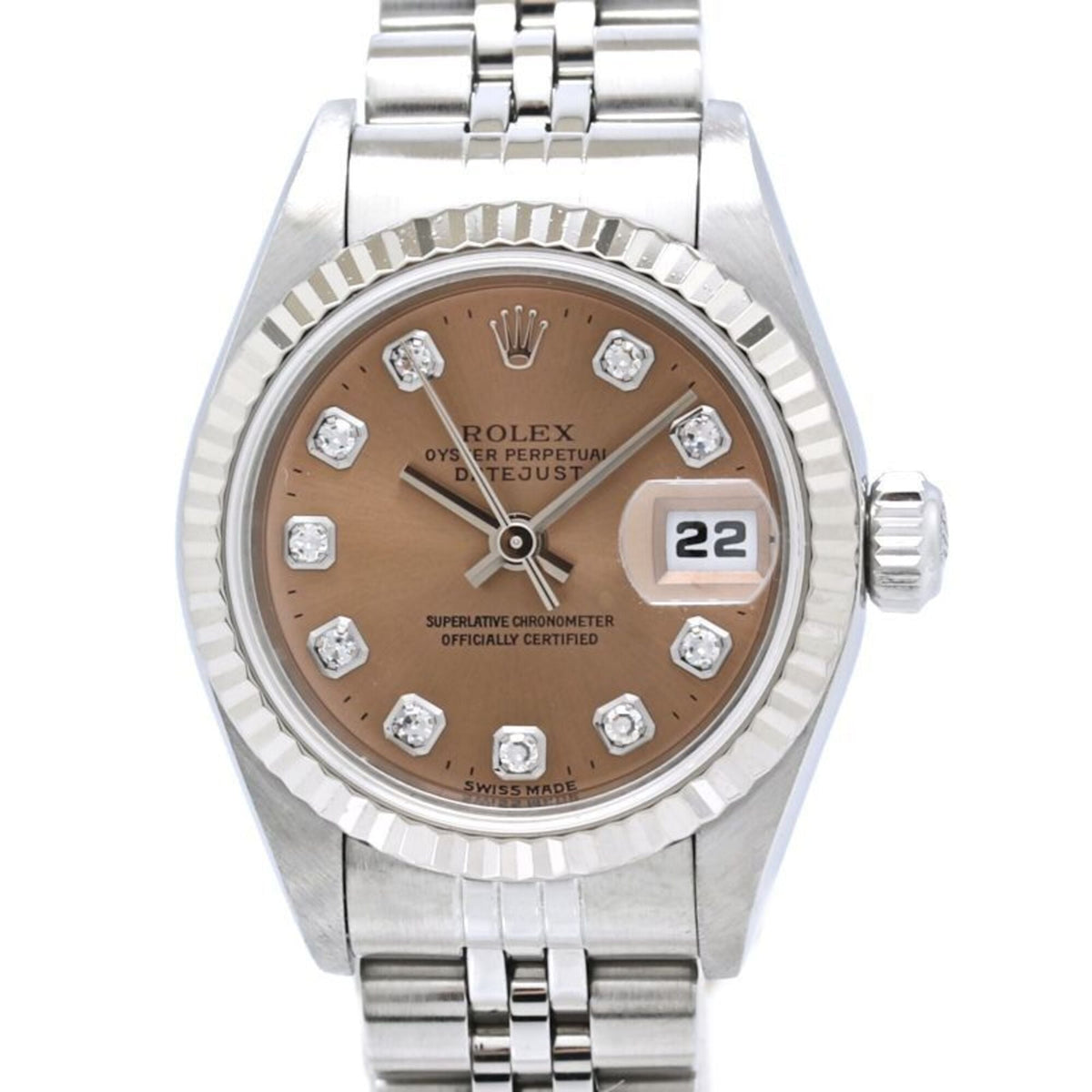 Pre-Owned ROLEX Datejust 10P Diamond 69174G Women's Watch SSx18KWG 40583