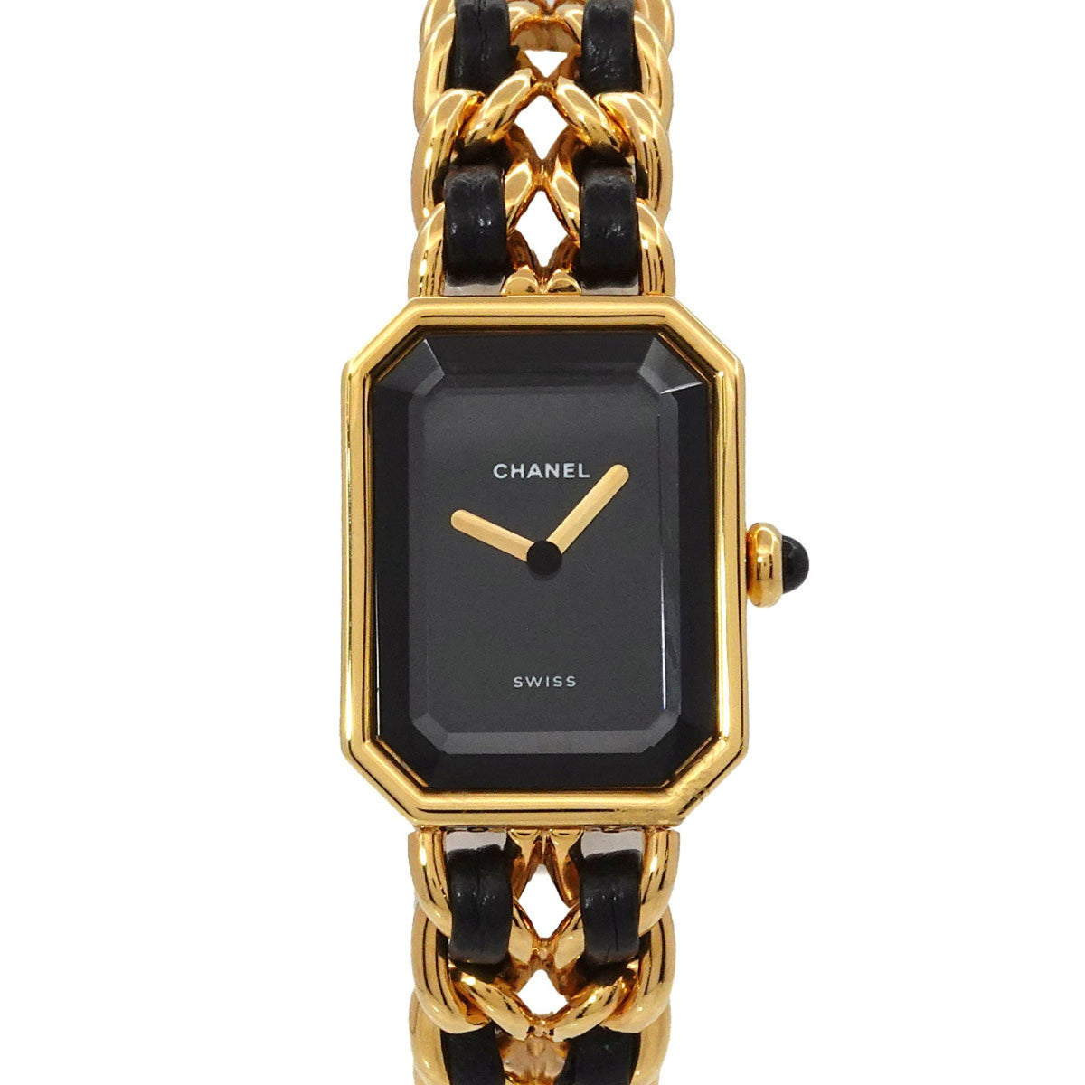 Pre-Owned CHANEL Premiere Women's Watch, Size S, H0001, Black and Gold, Quartz Movement