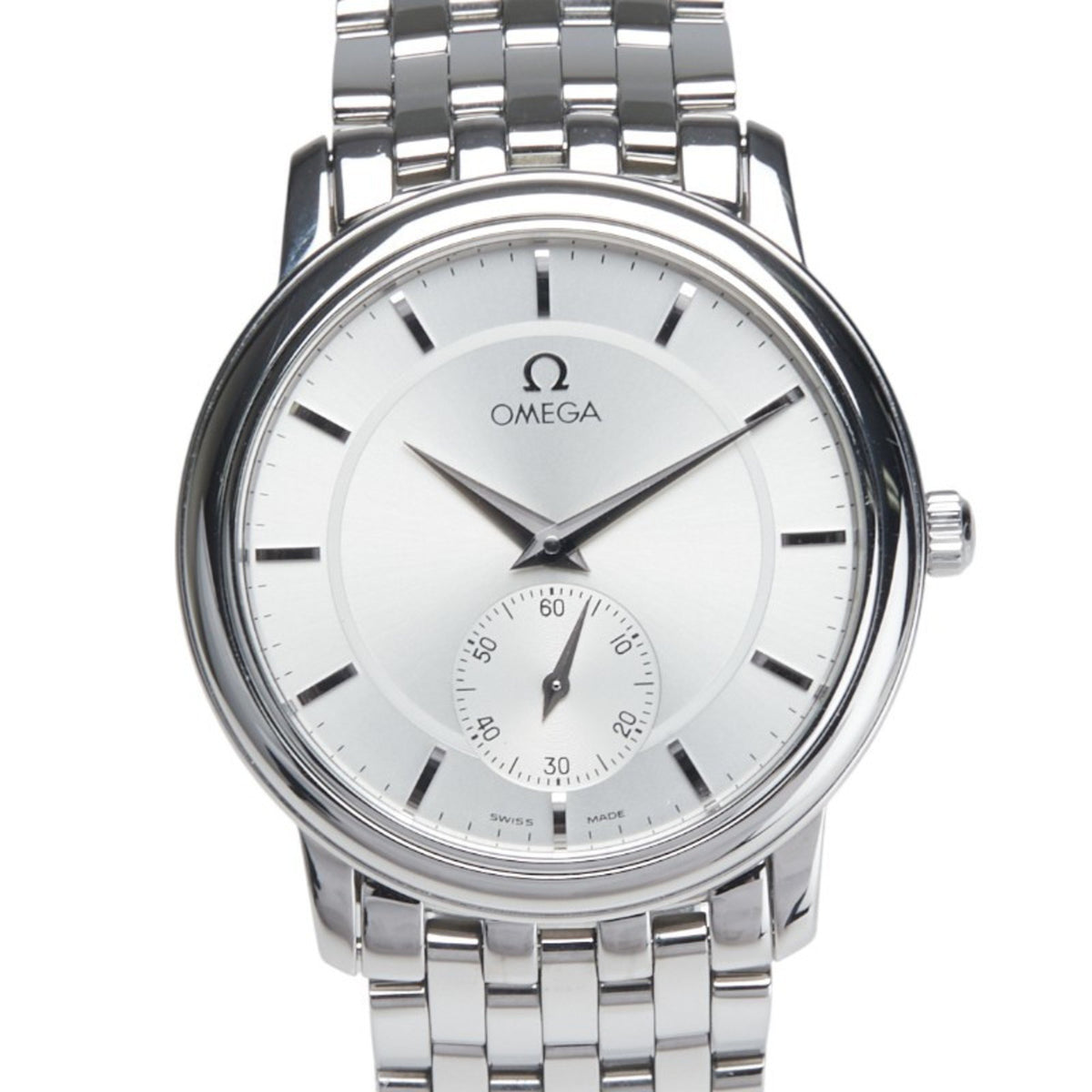 Pre-Owned OMEGA De Ville Prestige Watch 4520.31 Manual Winding Silver Dial Stainless Steel Men's