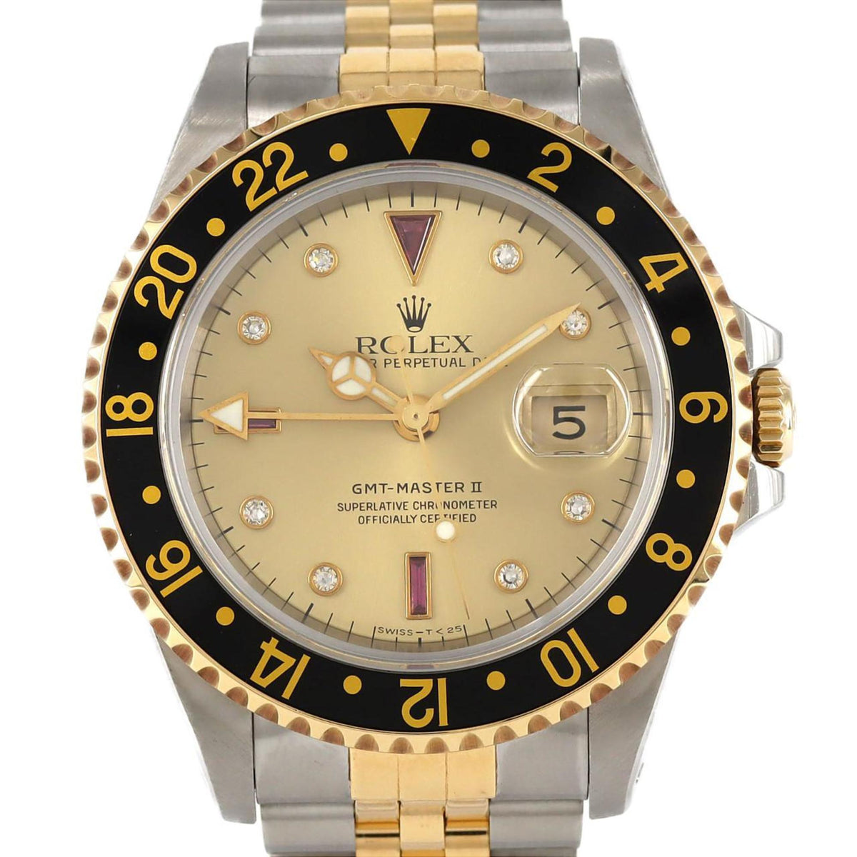 Pre-Owned Rolex GMT-Master 16713RG?5 SSxYG Automatic Watch, S-Serial