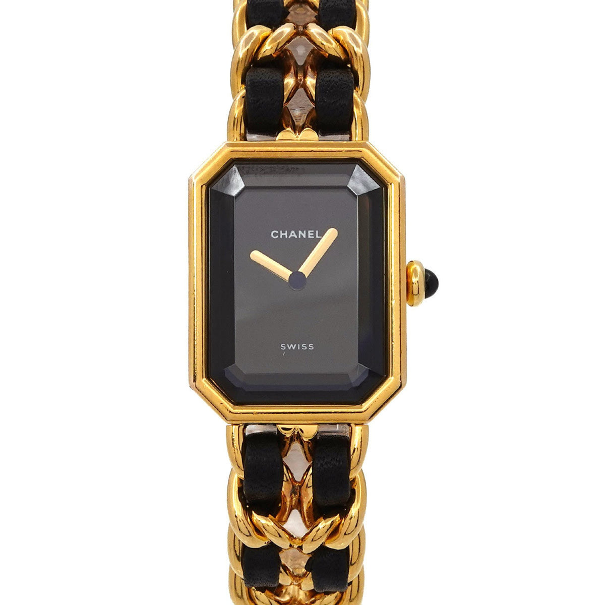 Pre-Owned CHANEL Premiere Women's Watch, Size M, H0001, Black and Gold, Quartz Movement