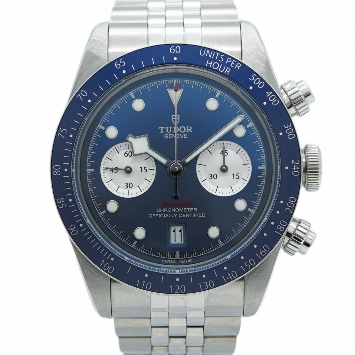 Pre-Owned Tudor Black Bay Chrono 79360B Blue Dial Men's Watch