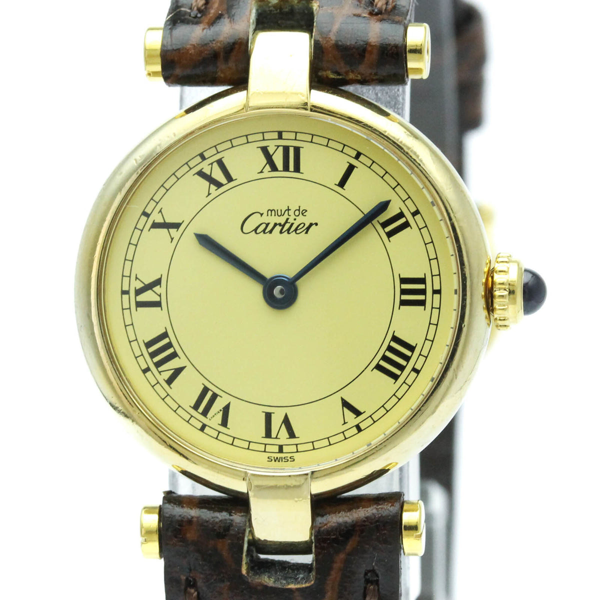 Pre-Owned CARTIER Must Vendome Vermeil Gold Plated Quartz Ladies Watch