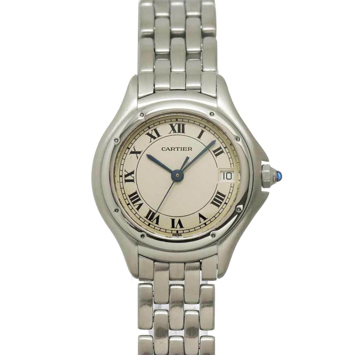 Pre-Owned Cartier Panthere Cougar SM W35001F5 Ladies' Watch, Date, Ivory, Quartz Watch