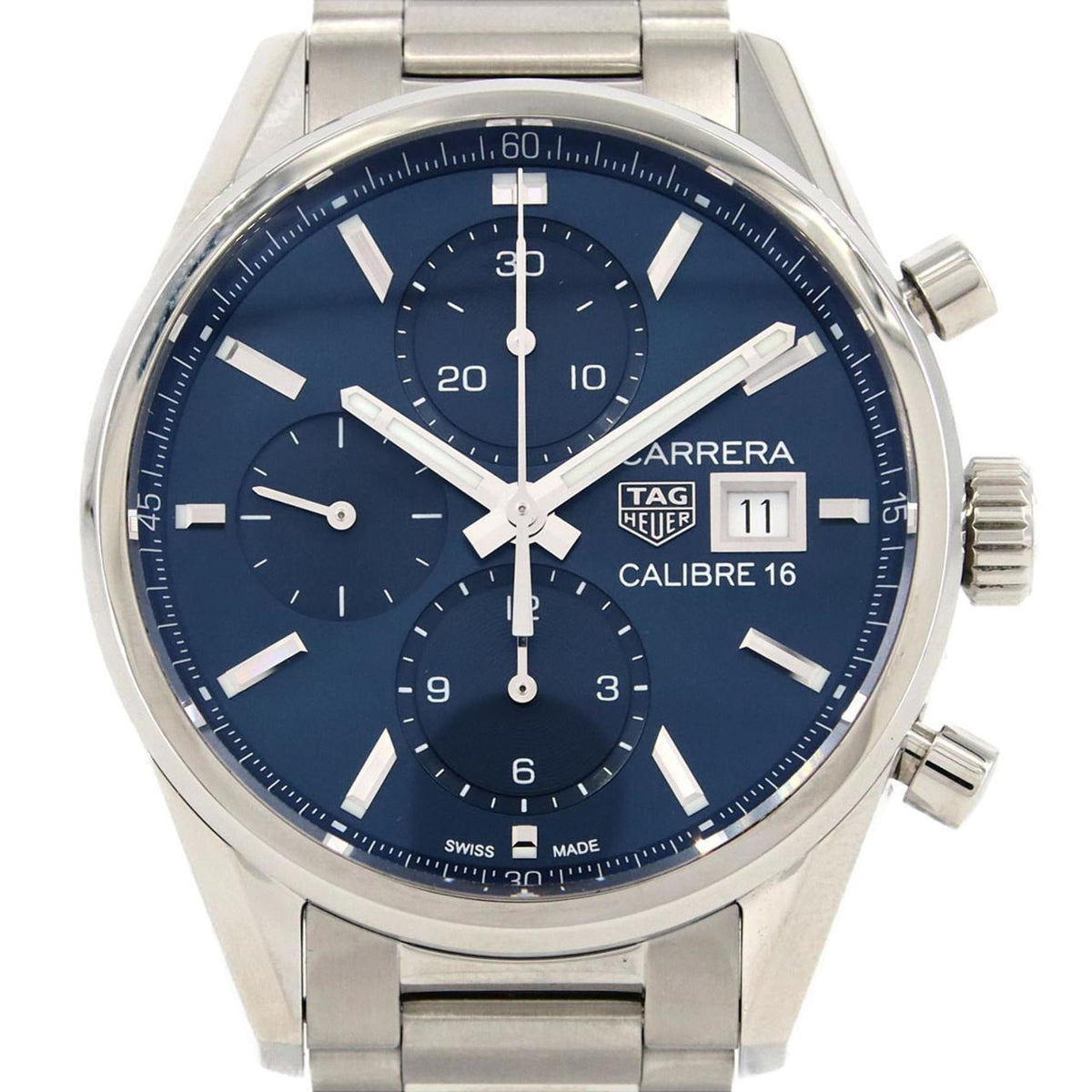 Montre-bracelet automatique TAG Heuer Carrera Calibre 16 Chronographe CBK2112.BA0715 SS d'occasion 