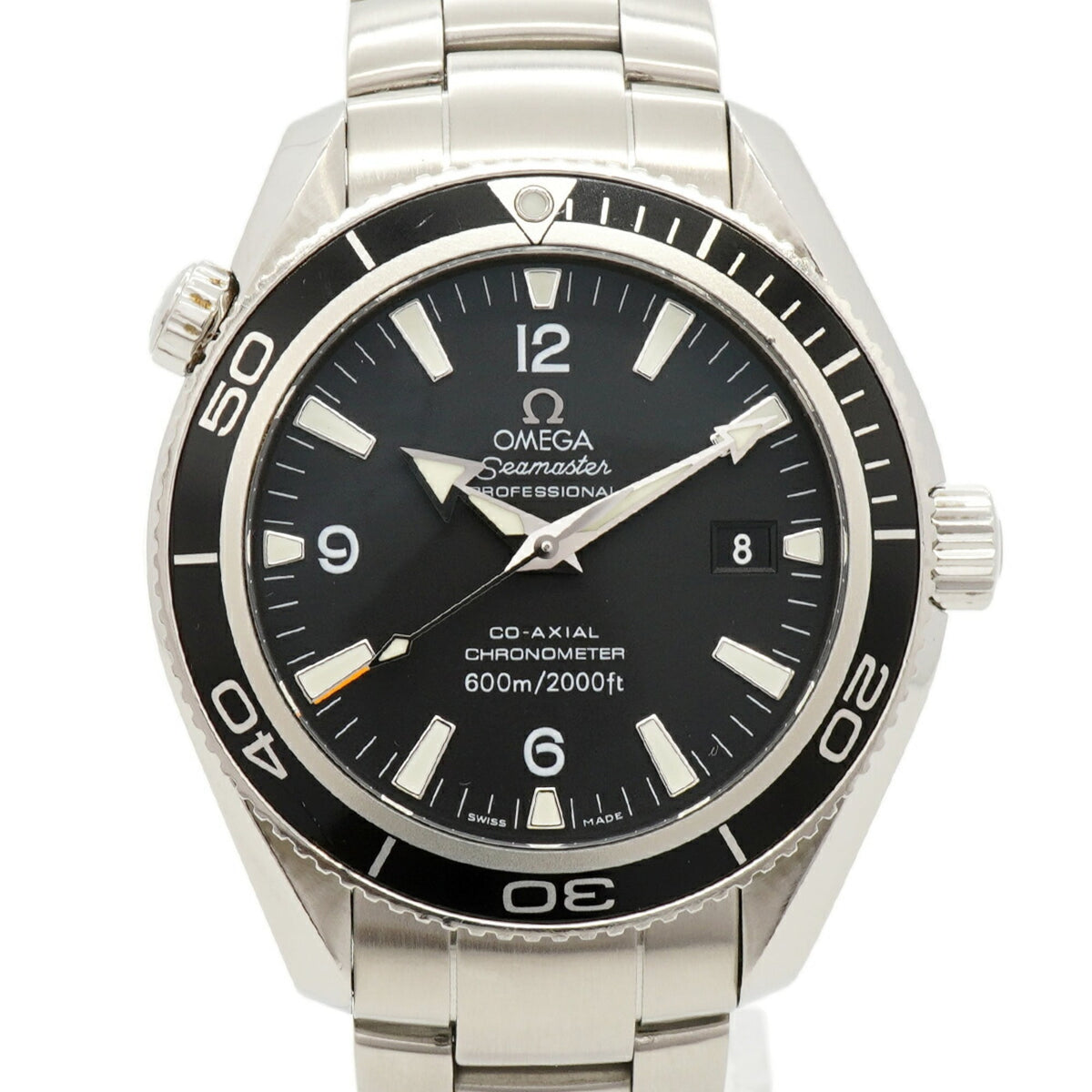 Pre-Owned Omega Seamaster Planet Ocean 2201.50 Black Dial Men's Watch