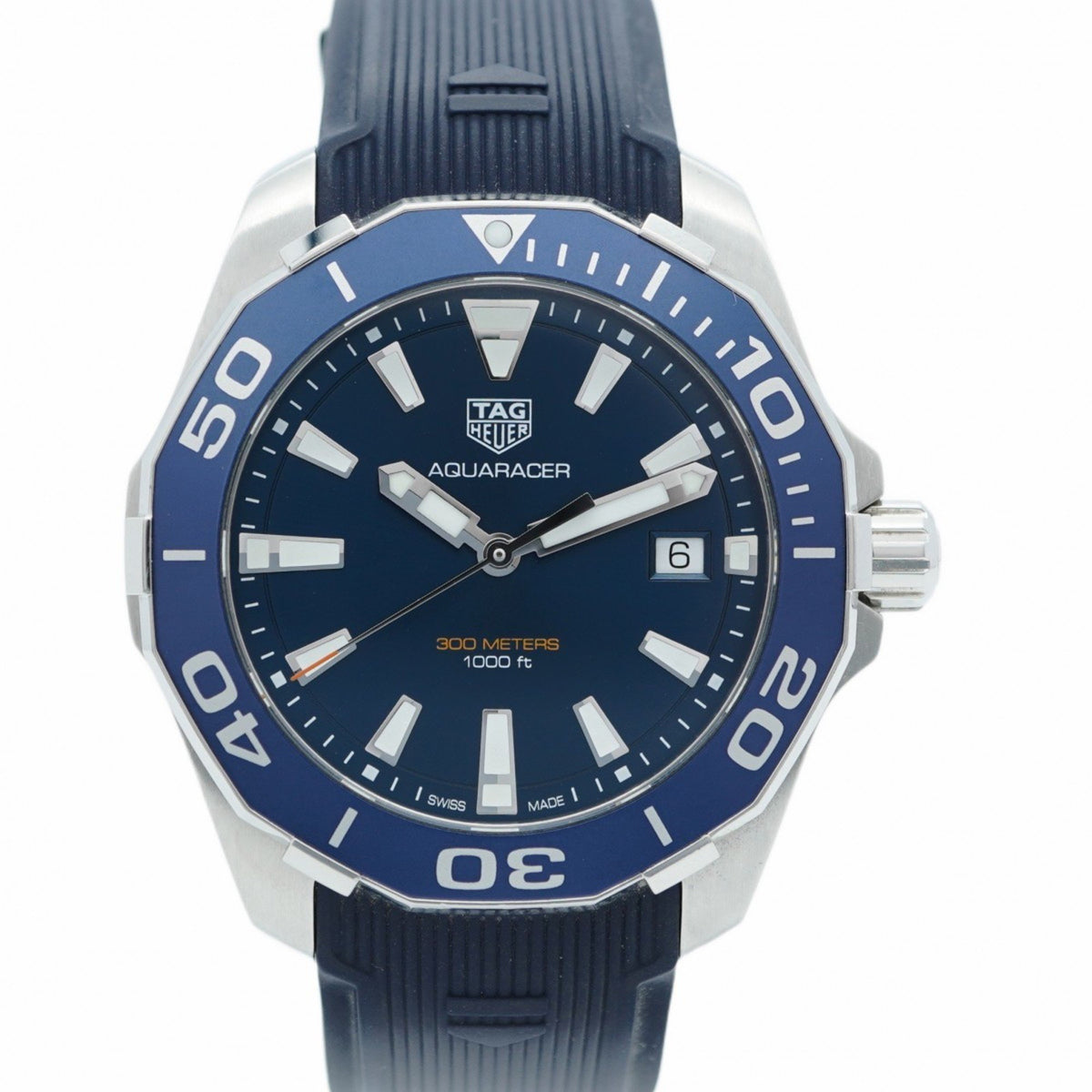 Pre-Owned TAG Heuer Aquaracer WAY111C Blue Dial Men's Watch