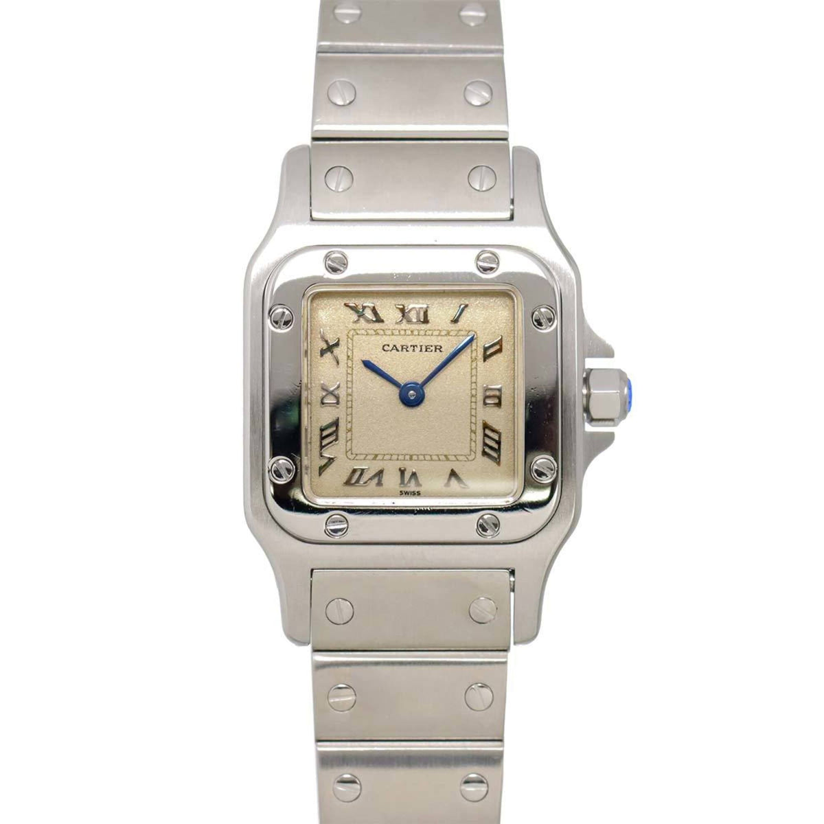 Pre-Owned Cartier Santos Galbee SM W20024D6 Women's Watch, Ivory, Quartz Watch