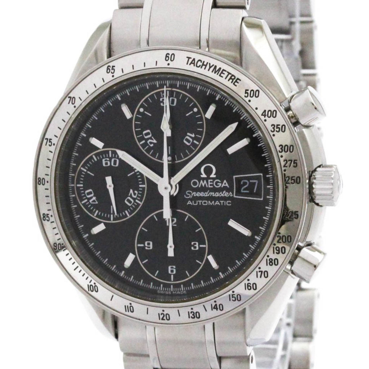 Pre-Owned OMEGA Speedmaster Date Steel Automatic Mens Watch 3513.50 Polished