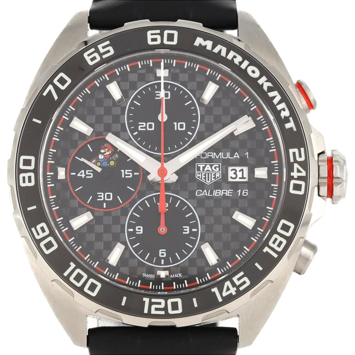 Gebrauchte TAG Heuer Formel 1 Chronograph Mario Kart LIMITED CAZ201E.FC6517 SS Armbanduhr Automatik 