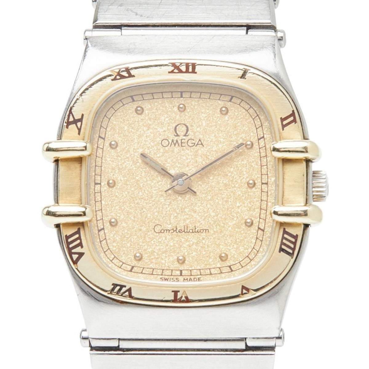 Pre-Owned Omega Constellation Half Bar 2-Hand Watch 795.0877 Quartz Gold Dial Stainless Steel Ladies OMEGA