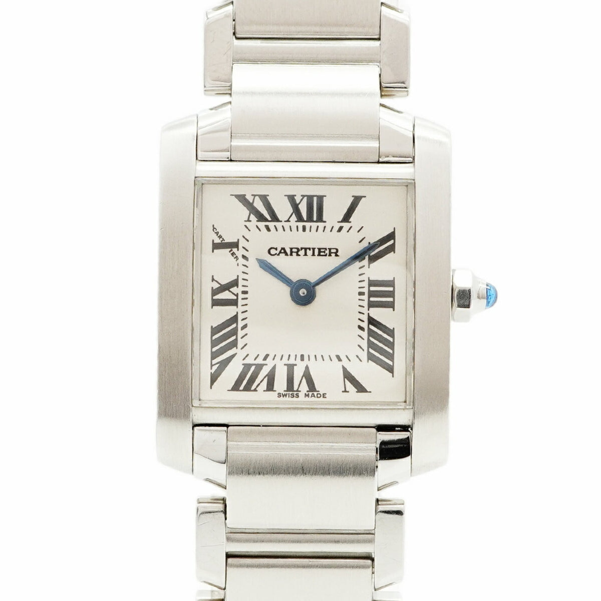 Pre-Owned Cartier Tank Fran?aise SM W51008Q3 Ivory Dial Women's Watch
