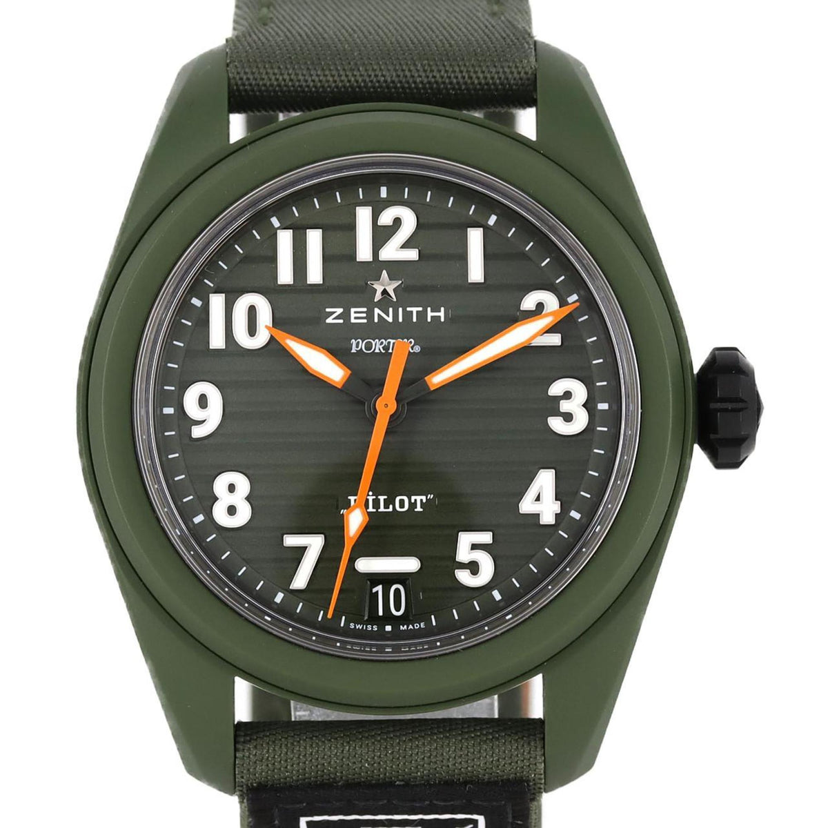 Pre-Owned Zenith Pilot Automatic Porter Edition LIMITED 49.4001.3620 63.I001 Ceramic Wristwatch