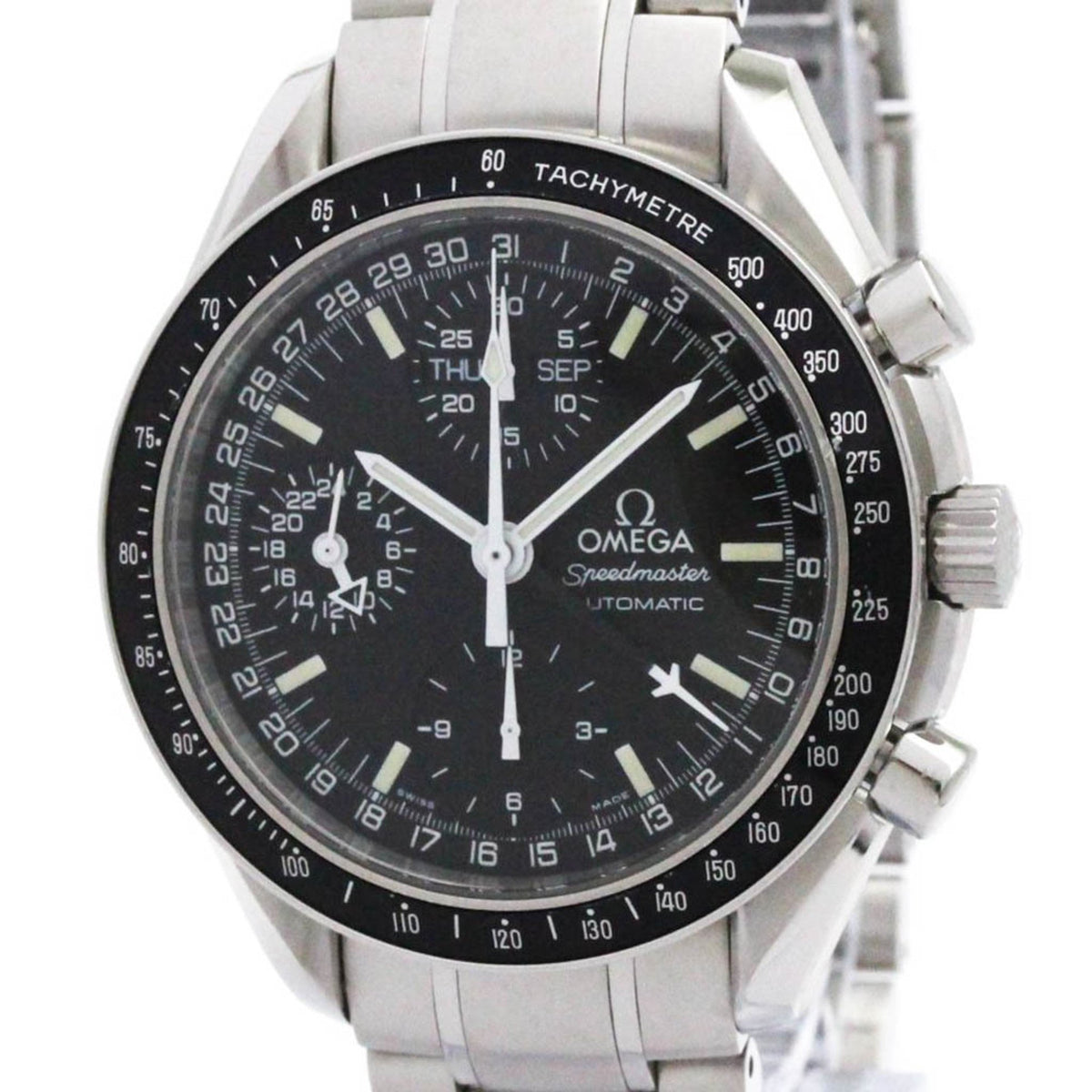 Pre-Owned OMEGA Speedmaster Mark 40 Steel Automatic Mens Watch 3520.50 Polished