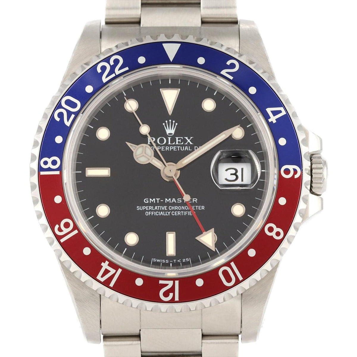 Pre-Owned Rolex GMT-Master 16700 Stainless Steel Automatic Watch, X-Serial