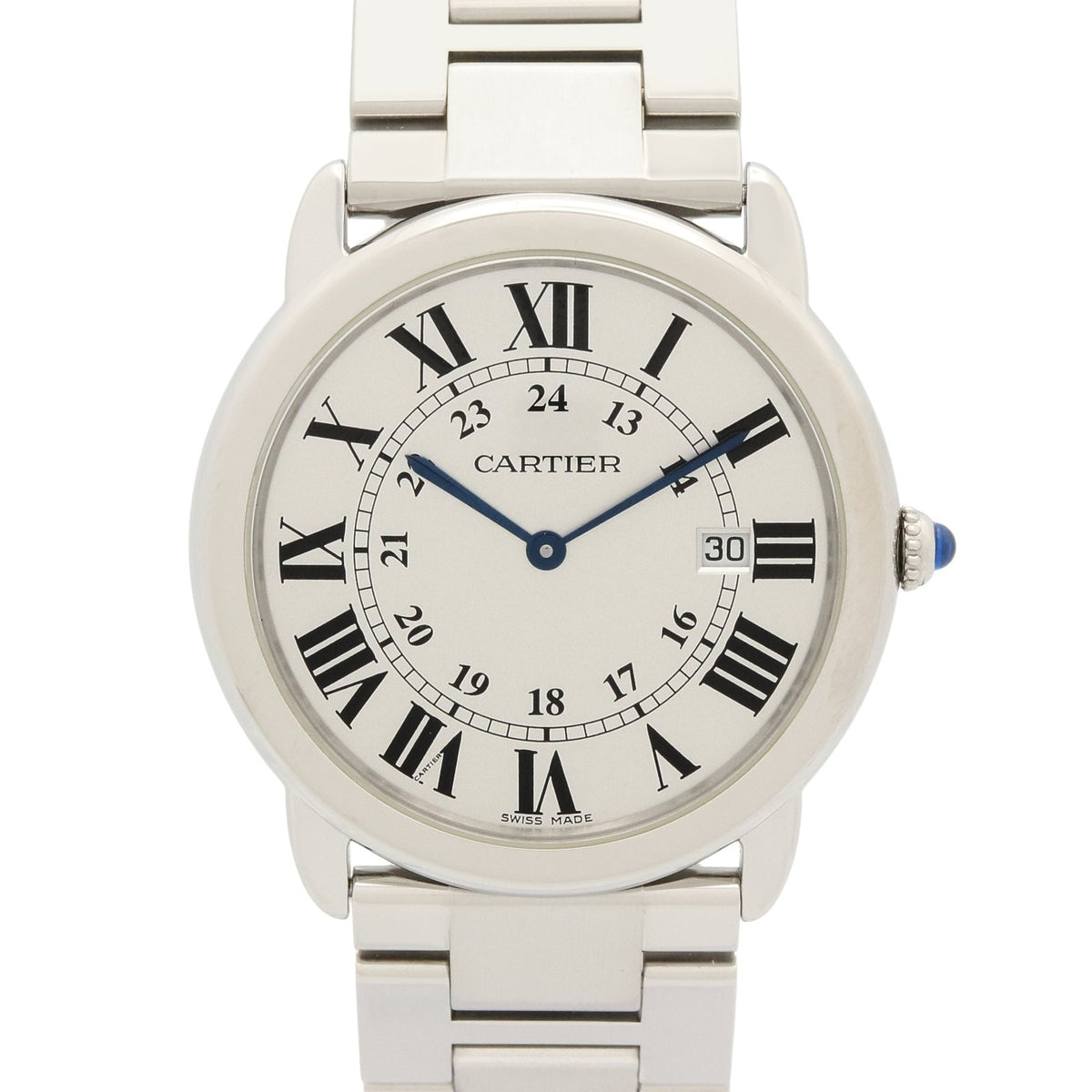 Pre-Owned Cartier Ronde Solo de LM Watch, Stainless Steel, Men's, Silver Tone, W6701005
