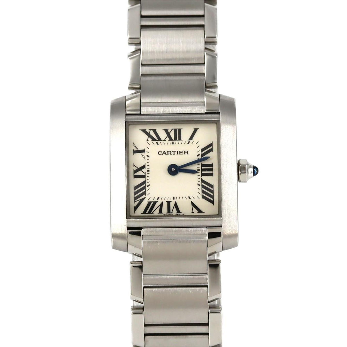 Pre-Owned Cartier Tank Fran?aise SM W51008Q3 Stainless Steel Quartz Watch