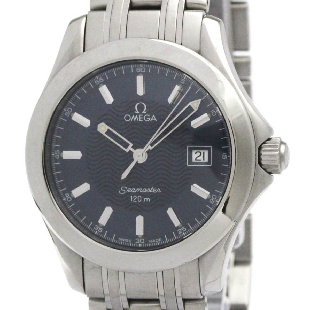 Pre-Owned OMEGA Seamaster 120M Steel Quartz Mens Watch 2511.81 Polished Polished