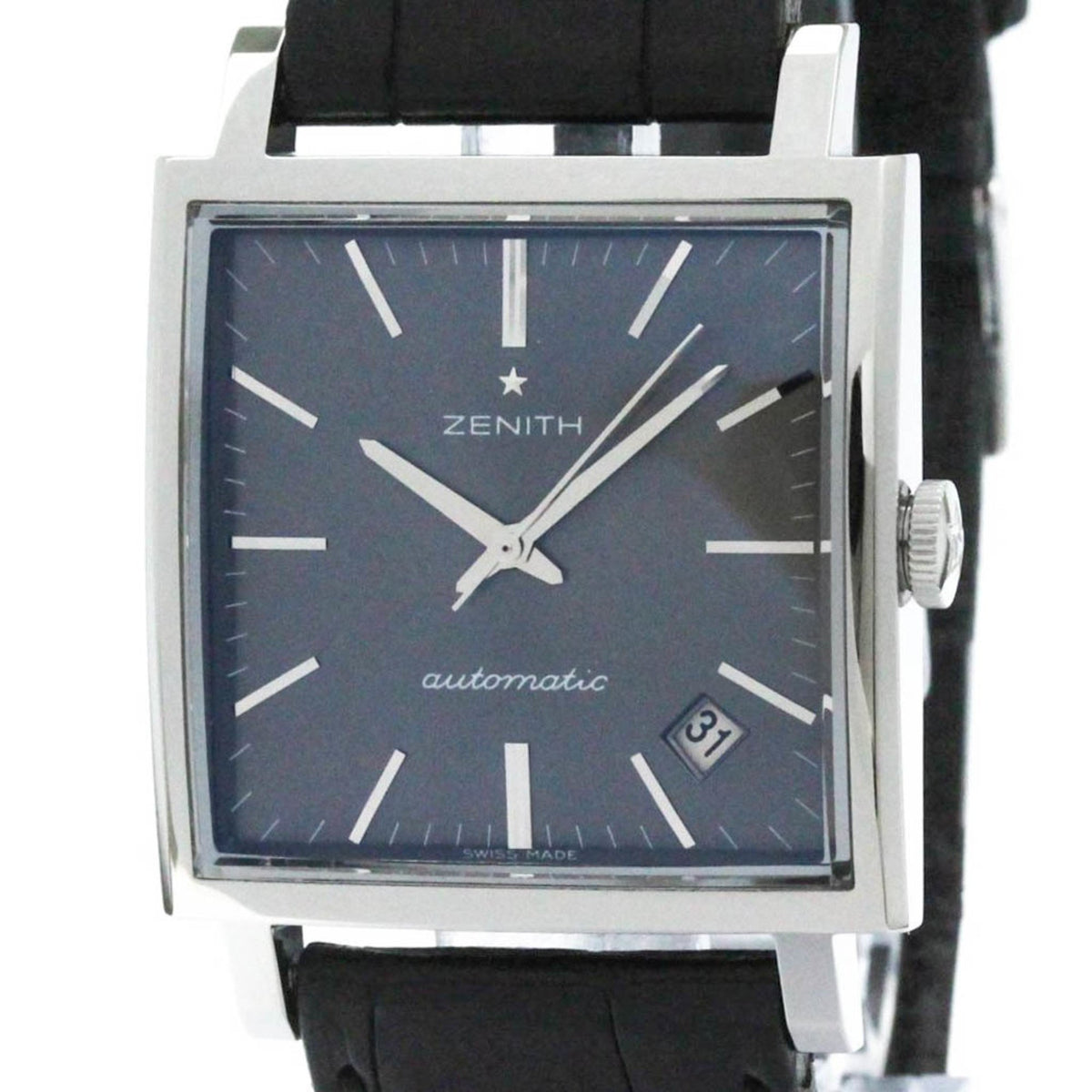 Pre-Owned Polished ZENITH New Vintage Steel 1965 Automatic Mens Watch 03.1965.670