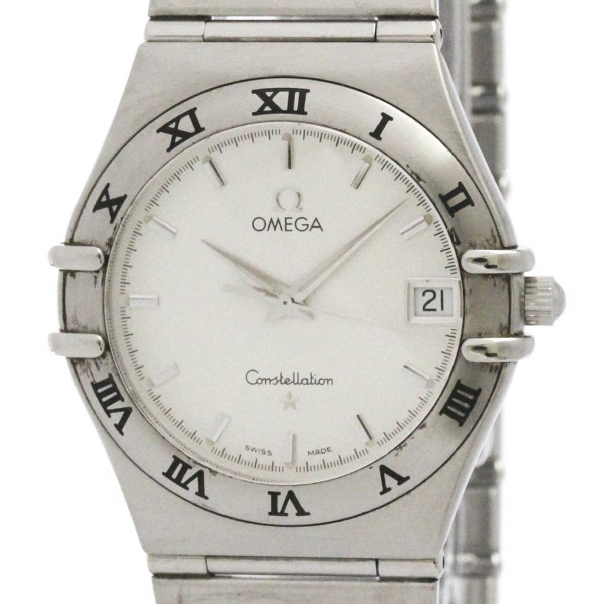 Pre-Owned OMEGA Constellation Stainless Steel Quartz Mens Watch 1512.30 Polished