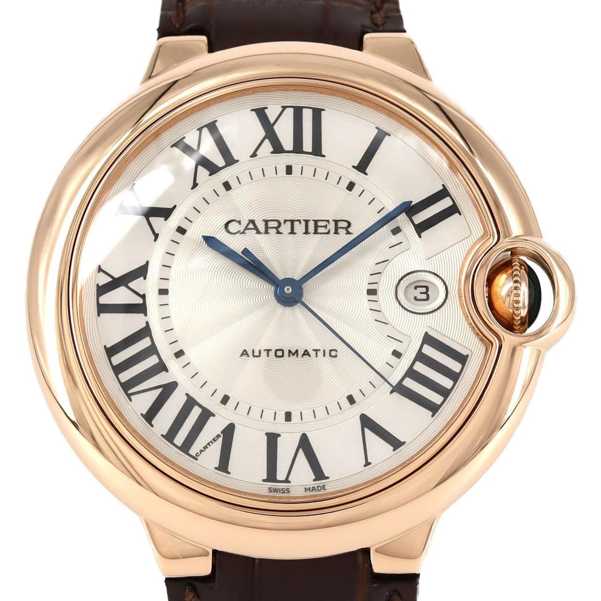 Pre-Owned Cartier Ballon Bleu LM PG W6900651 PG/RG Wristwatch Automatic
