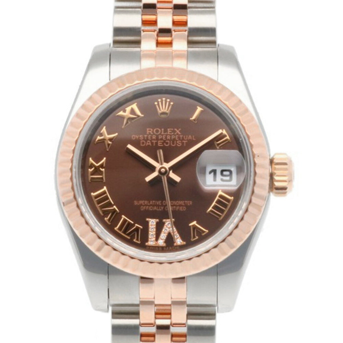 Pre-Owned Rolex Datejust Oyster Perpetual Watch, Stainless Steel, 179171, Automatic, Women's, with Random Diamonds and Roman Numerals