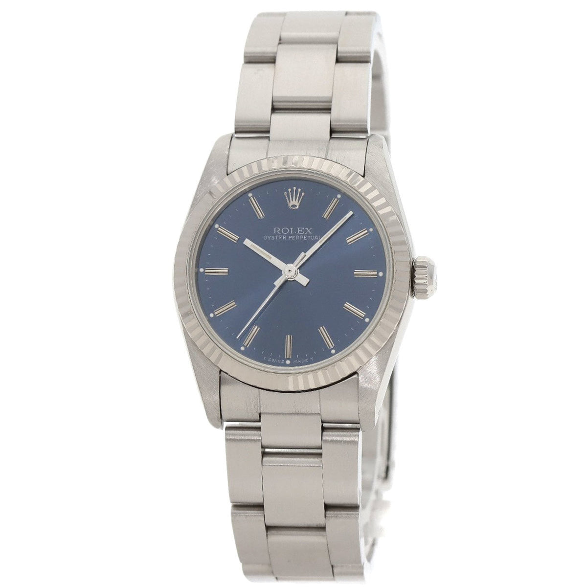 Pre-Owned Rolex 67514 Oyster Perpetual Watch in Stainless Steel/SS/18K White Gold for Boys