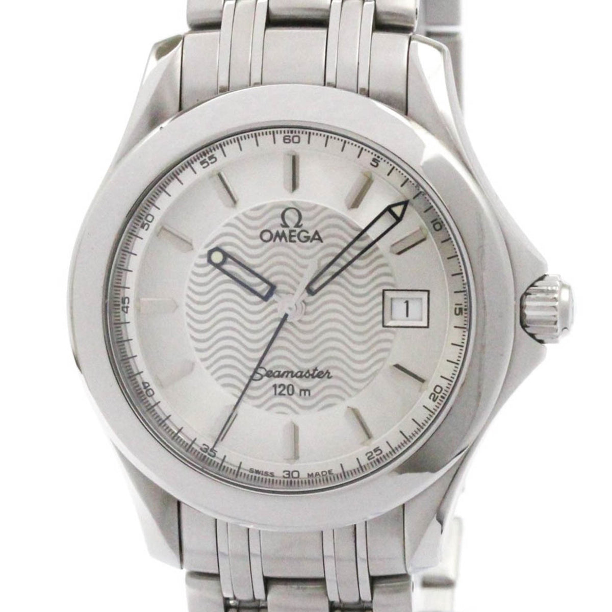 Pre-Owned OMEGA Seamaster 120M Stainless Steel Quartz Mens Watch 2511.31 Polished