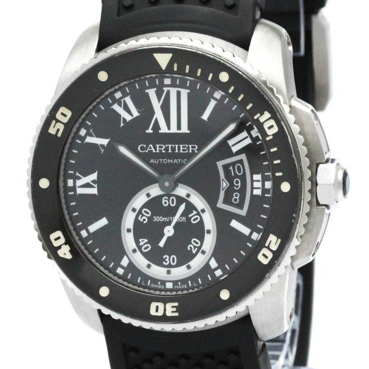 Montre automatique pour homme en acier poli CARTIER Calibre de Cartier W7100056 BF582368 