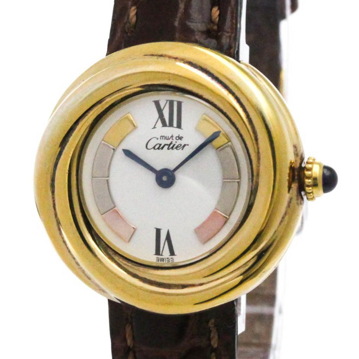 Pre-Owned CARTIER Must Trinity Vermeil Gold Plated Quartz Ladies Watch W1010744