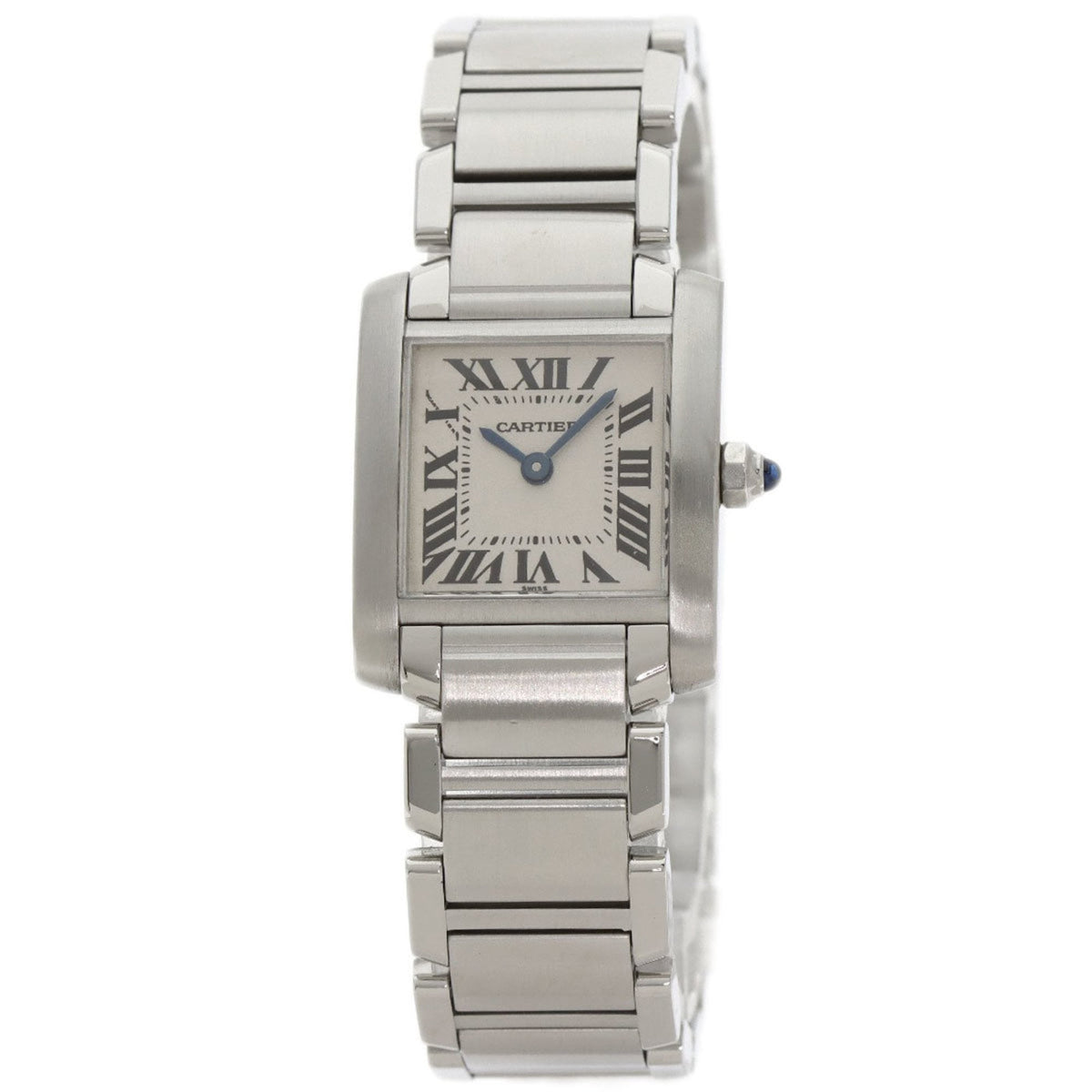 Pre-Owned Cartier Tank Fran?aise W51008Q3 SM Watch in Stainless Steel/SS for Women