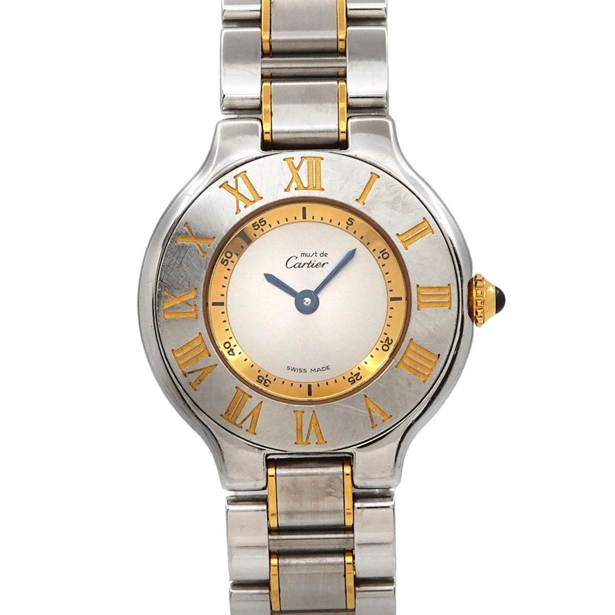 Pre-Owned Cartier Must 21 Vantianne Two-tone Watch W10073R6 Women's Silver Quartz