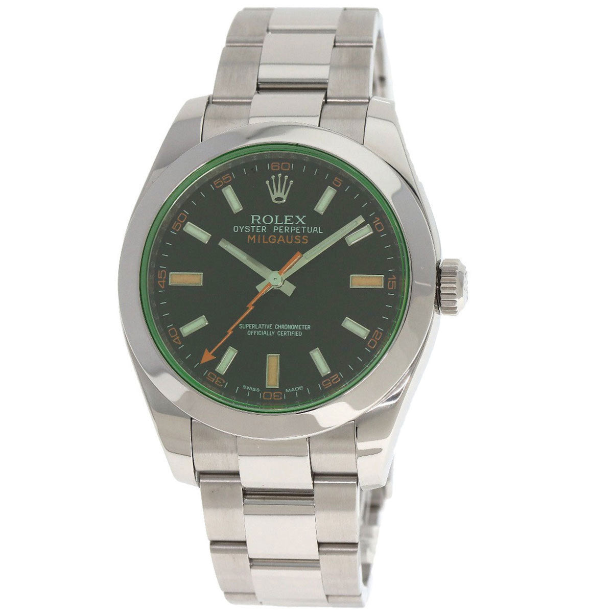 Pre-Owned Rolex 116400GV Milgauss Watch Stainless Steel SS Men's ROLEX