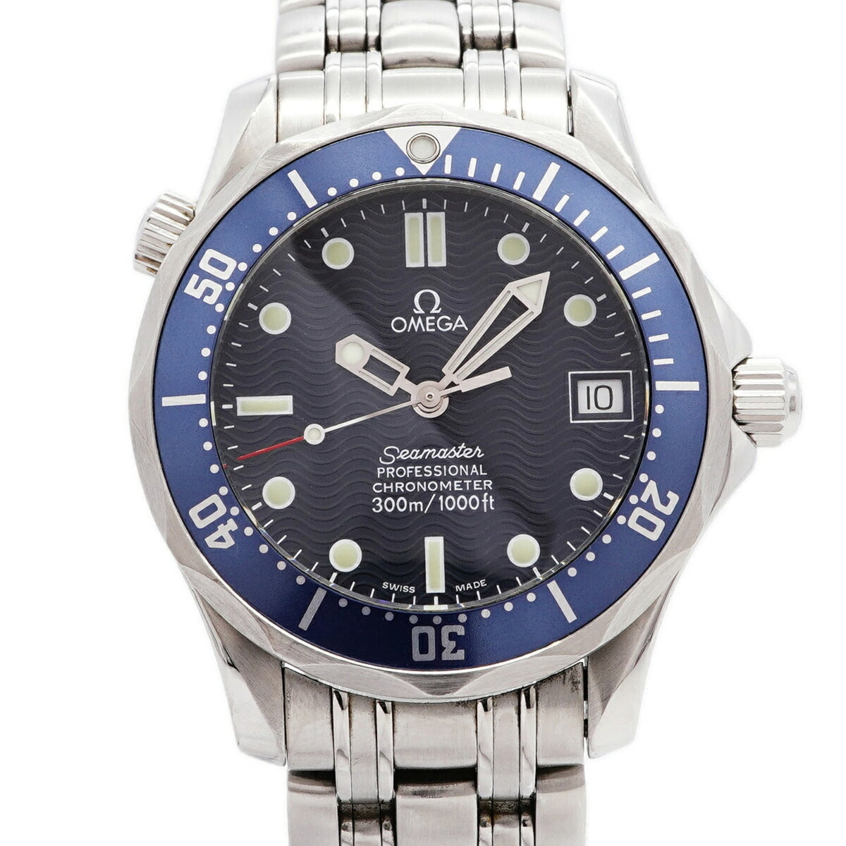 Pre-Owned Omega Seamaster Diver 300M 2551.80 Blue Dial Watch (Boys' Size)