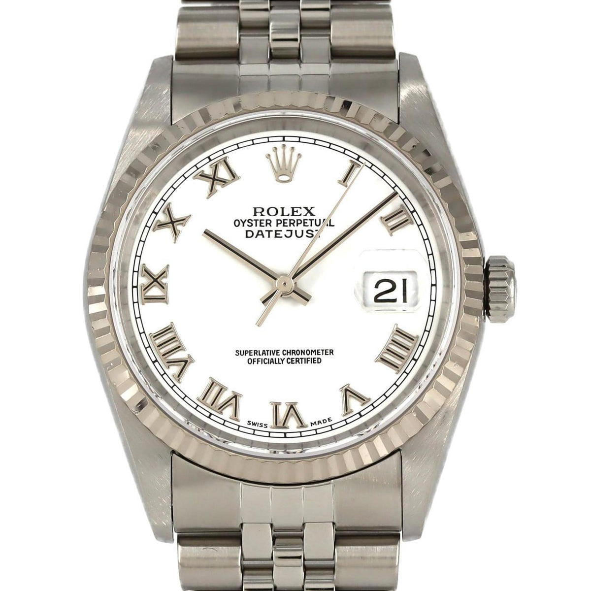 Pre-Owned Rolex Datejust 16234 SSxWG Automatic Watch P-Serial