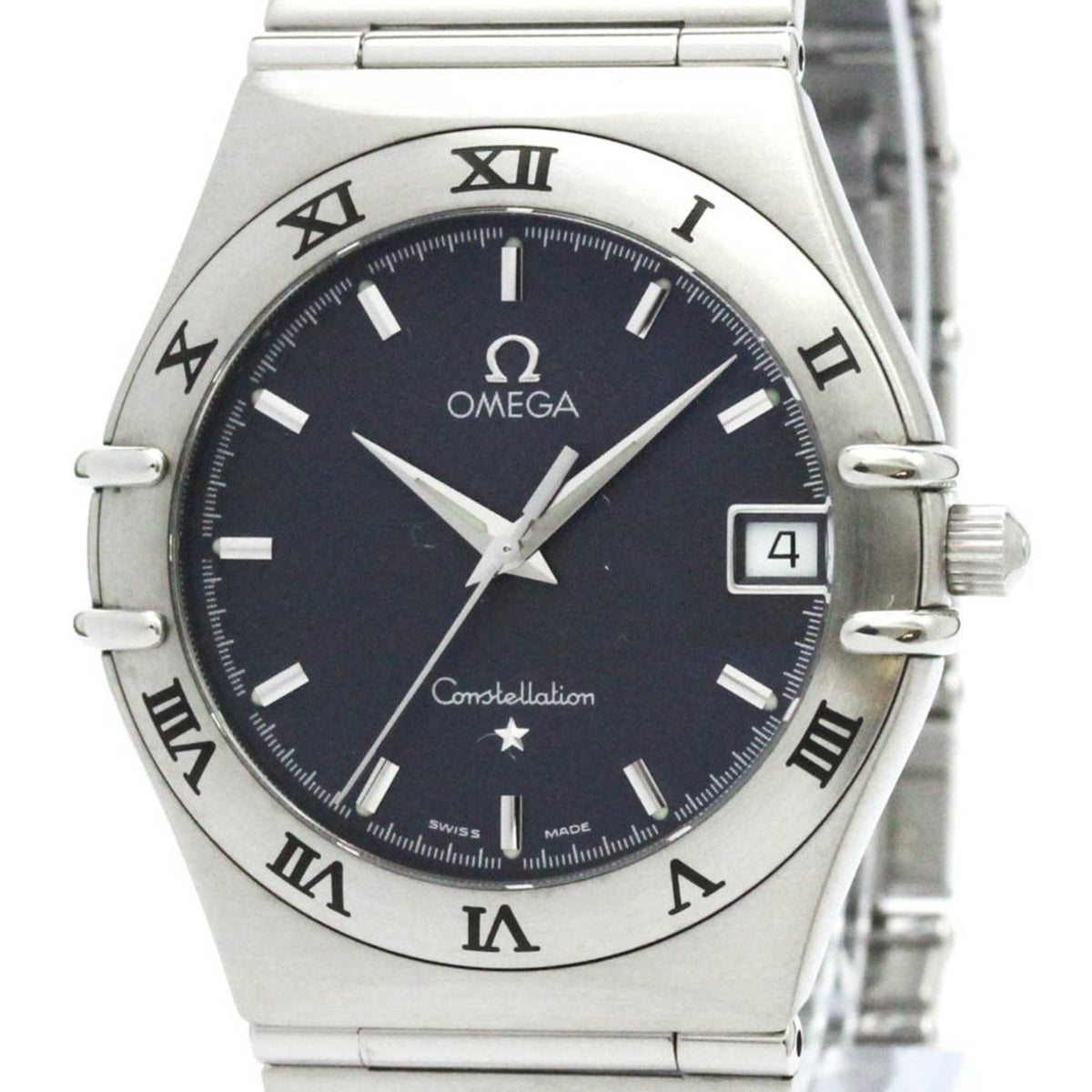 Pre-Owned Polished OMEGA Constellation Stainless Steel Quartz Mens Watch 1512.40