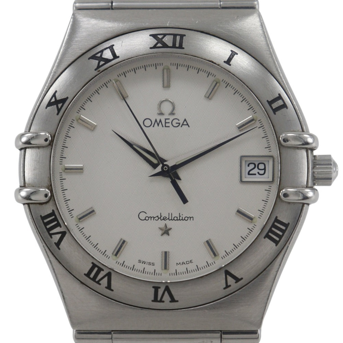 Pre-Owned Omega Constellation Watch 1512.30 Stainless Steel Quartz Analog Display White Dial Women's
