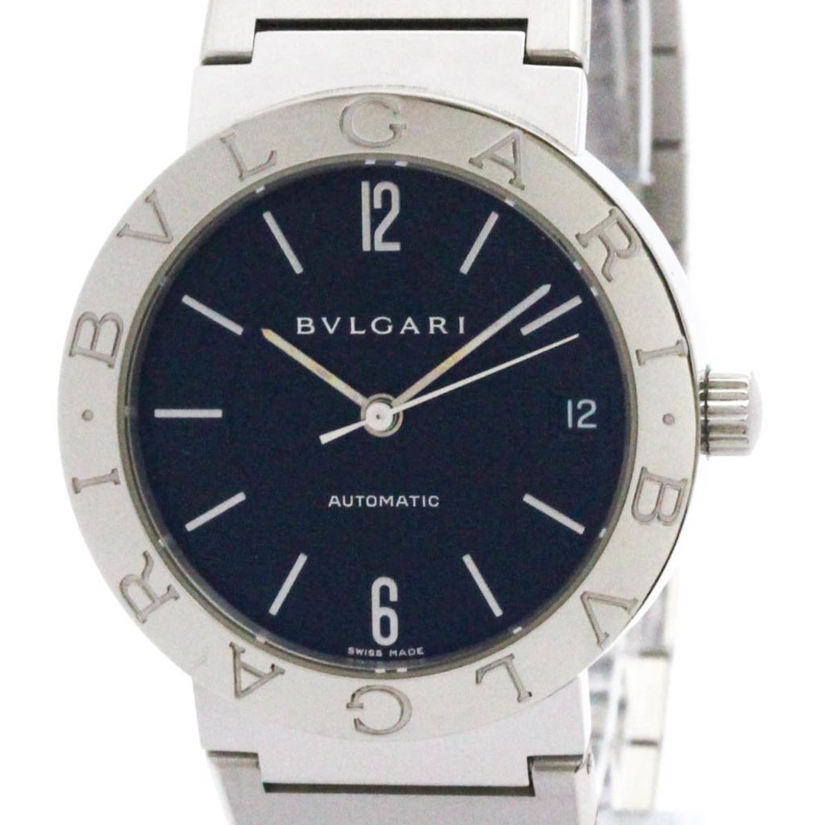 Pre-Owned BVLGARI BVLGARI-BVLGARI Steel Automatic Mens Watch BB33SS AUTO Polished