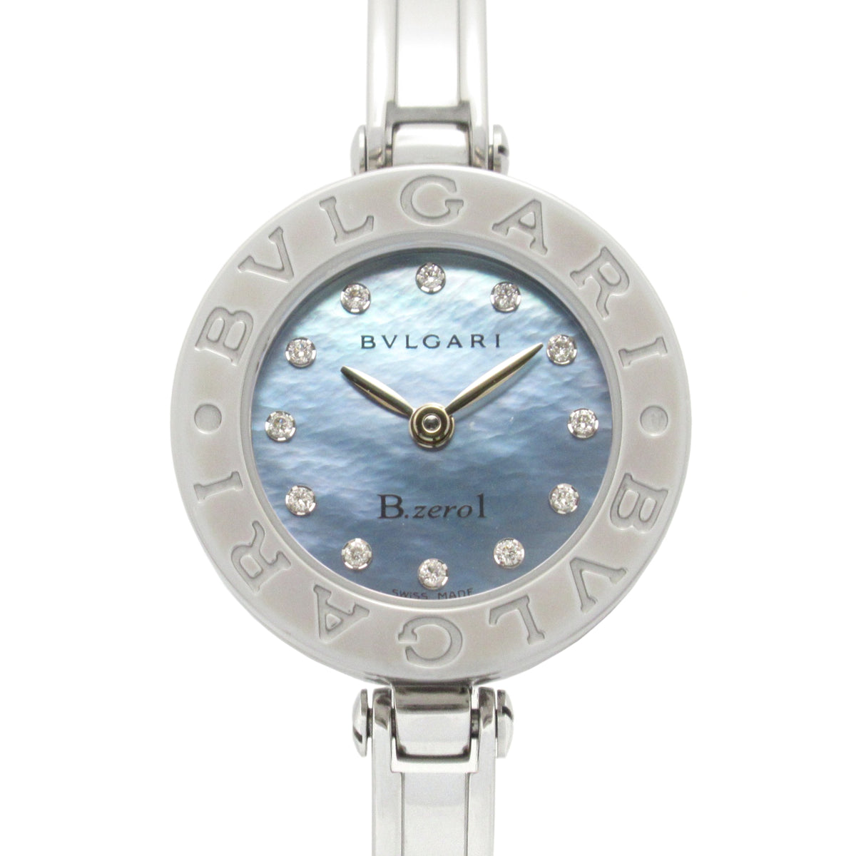 Pre-Owned BVLGARI B-zero1 Watch, Stainless Steel, Women's, Blue Shell, BZ22S