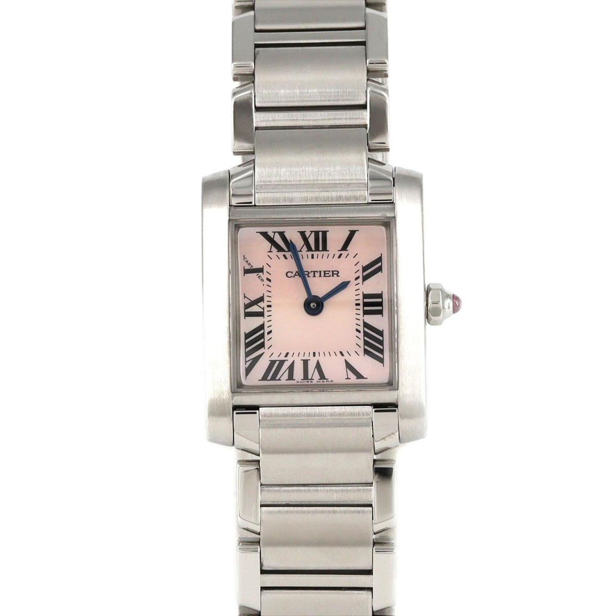 Pre-Owned Cartier Tank Fran?aise SM W51028Q3 Stainless Steel Quartz Watch