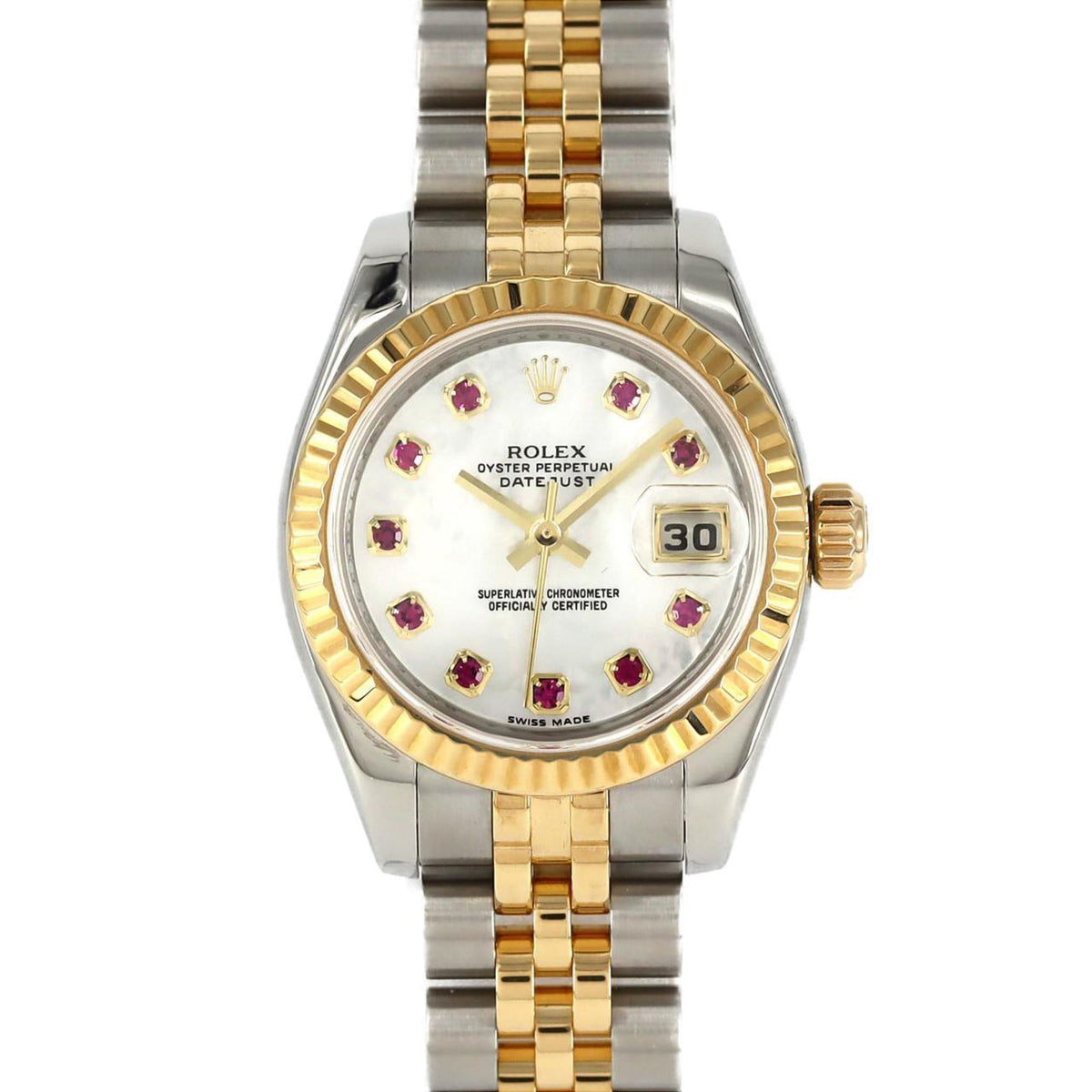 Pre-Owned Rolex Datejust 179173NGR SSxYG Wristwatch Automatic V-Serial